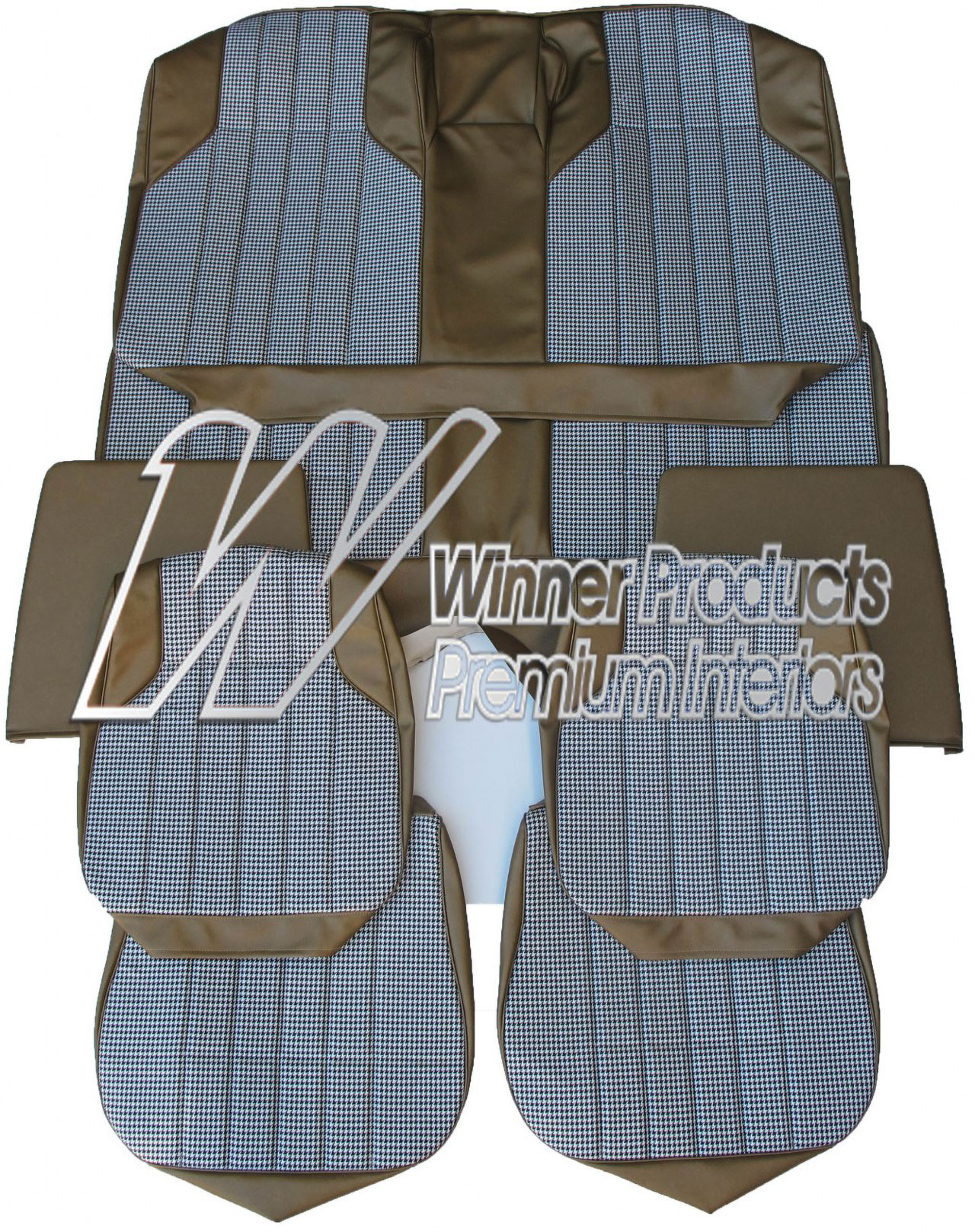 Holden Monaro HT Monaro GTS Coupe 11Y Antique Gold & Houndstooth Seat Covers (Image 3 of 11)