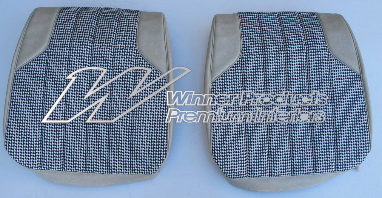 Holden Monaro HT Monaro GTS Coupe 18Y Sandalwood & Black & Houndstooth Seat Covers (Image 5 of 10)